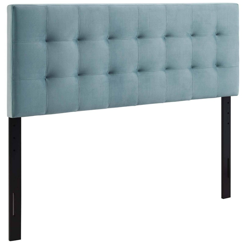 Photos - Bed Frame Modway Queen Lily Biscuit Tufted Performance Velvet Headboard Light Blue  