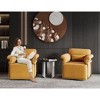 Lyngins Modern Upholstered Single Sofa Swivel Chair with Gold Metal Legs,Square Accent Armchair for Bedroom,Office - 4 of 4