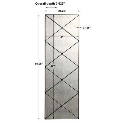 Emporia 24" x 60" Bronze Rectangular Wall Mirror