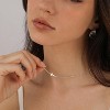 14K Gold Silver Cross Necklace Dainty Choker Non Tarnish Faith Jewelry - 2 of 4