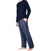 SLEEPHERO Crew Neck Long Sleeve Tee Shirt with Fleece Pajama Pants with Pockets - 2 of 4