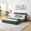 CAVINAS Upholstered Bed Frame, Comfortable Chenille Fabric Bed with Headboards and Solid Bed Frame, Platform Bed with 4 Drawer for Storage - 3 of 4