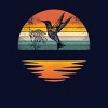 Junior's Design By Humans Hummingbird Vintage Retro Sunset Hummingbirds By JplusFunny T-Shirt - 2 of 3