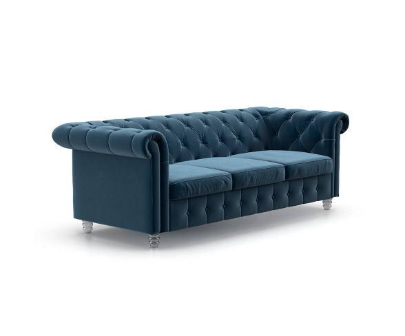 Louise Tufted Velvet Sofa Royal Blue - AF Lifestlye