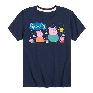 Boys' - Peppa Pig - Pig Famly Lineup Short Sleeve Graphic T-Shirt - 1 of 4
