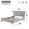 Christopher Knight Home Adler Upholstered Modern Platform Bed with Curved Back Headboard - 3 of 4