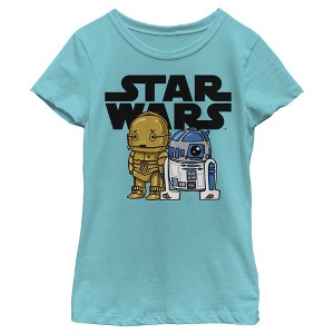 Girl's Star Wars R2-D2 and C-3PO Cute T-Shirt - 1 of 3