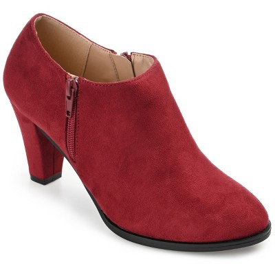 Journee Collection Womens Sanzi Comfort Insole Inside Zip Block Heel Booties