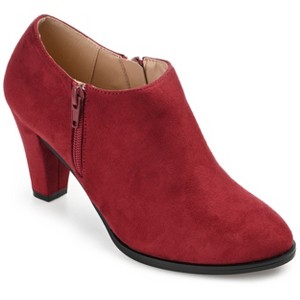 Journee Collection Womens Sanzi Comfort Insole Inside Zip Block Heel Booties - 1 of 4