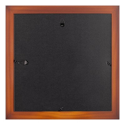 12x12 Walnut Wood Picture Frame with Double White Mat