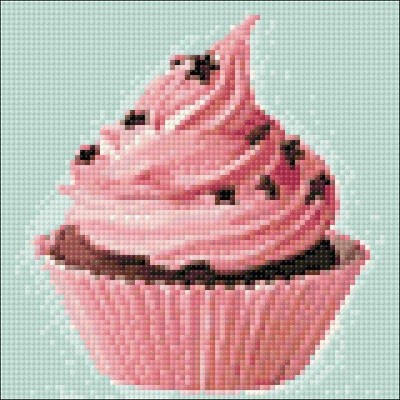 Wizardi Sweet Muffin WD277 7.9 x 7.9 inches Diamond Painting Kit