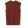 Womens Cap Sleeve Pullover Sweater Knit Tank Tops Crew Neck Sweater - 3 of 4