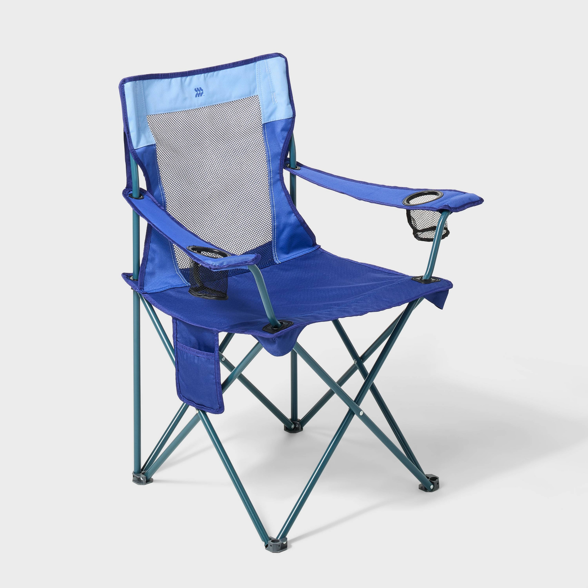 Folding Mesh Outdoor Portable Camping Chair Blue - All In Motion™