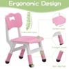 Kids Table and 6 Chairs Set, Height Adjustable Toddler Table and Chairs for Kids Ages 3-10 - 4 of 4