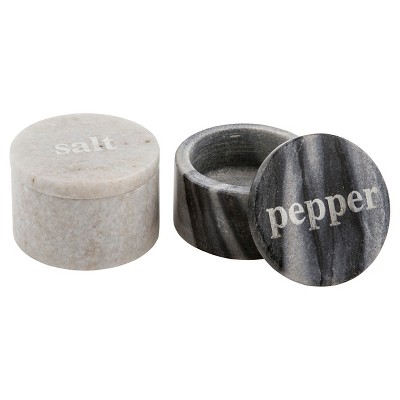 marble salt and pepper shakers