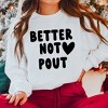 Simply Sage Market Women's Graphic Sweatshirt Better Not Pout Bold Heart - 2 of 3