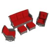 UPTION 5-Piece Outdoor Wicker Patio Furniture Set - 3 of 4