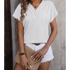 Women's Summer Shirt V-Neck Chain Shirt Short Sleeved T-Shirt for Women - 3 of 4