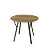 Round Farmhouse Dining Table for 2-4, Wood Top & Metal Legs, Kitchen or Dining Room - 2 of 4