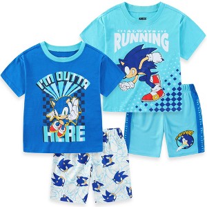 SEGA Sonic the Hedgehog Boys Mix and Match Short Sleeve T-Shirt and Shorts 4 Piece Set For Big Kids - Size 4 - 1 of 4