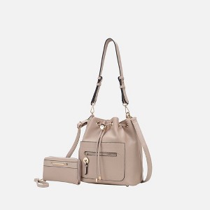 MKF Collection Larissa Vegan Leather Women’s Bucket Hobo Handbag with Wallet by Mia K - 1 of 4