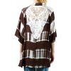 Women's Tie Dye Lace Crochet Back Duster - KORI - 3 of 4
