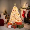 VINGLI 4ft White Pre-lit Artificial White Christmas Tree with 140 Warm White Lights, Xmas Tree Holiday Party Decorations - 3 of 4