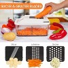 Attop Multifunctional 10-in-1 Vegetable Chopper, Extra Large Chopper, Professional Food Chopper - 6 Blades, 4 Vegetable Spiralizers with Container - 3 of 4