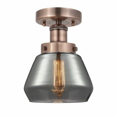 Fulton - 1 Light Semi-Flush Mount In Industrial Style-8.25 Inches Tall and 6.5 Inches Wide