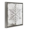 Stupell Industries Winter Nature Snowflake Shape Floating Frame Canvas Art, Gray, 18" x 18" - 2 of 4
