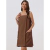 cheibear Women's Towel Wrap Dress Robe Sleeveless Bathrobe with Strap for Gym Shower Spa - 2 of 4