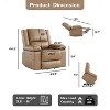 Spacious Oversized Electric Power Lift Recliner - Faux PU Leather with Heat & Massage, Adjustable Reclining Design, Ideal for Elderly - 3 of 4