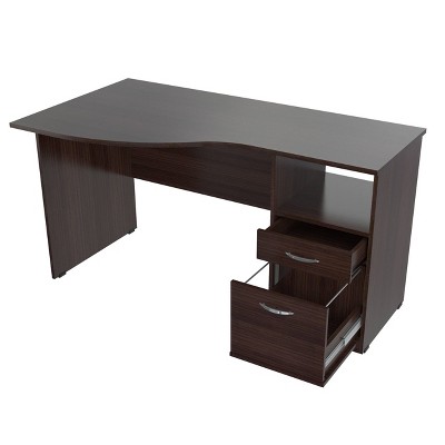 Curved Top Desk Espresso - Inval