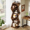 Hommoo 5-Tier Corner Bookshelf Brown - 2 of 4
