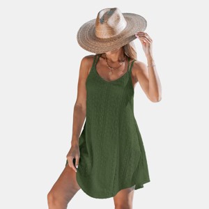 Women's Chic Smocked Cami Cover-Up Dress - Cupshe - 1 of 4