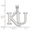 Black Bow Jewelry Sterling Silver Kansas Jayhawks NCAA Medium Pendant - 2 of 3