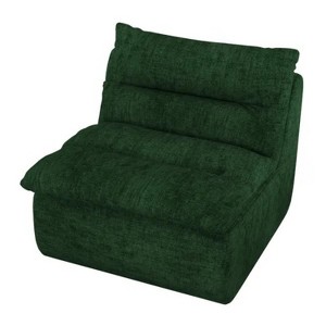 36'' Lazy Floor Sofa ,Modern Armless Floor Lounge Chair, Comfy Accent Bean Bag Couch Green - 1 of 4