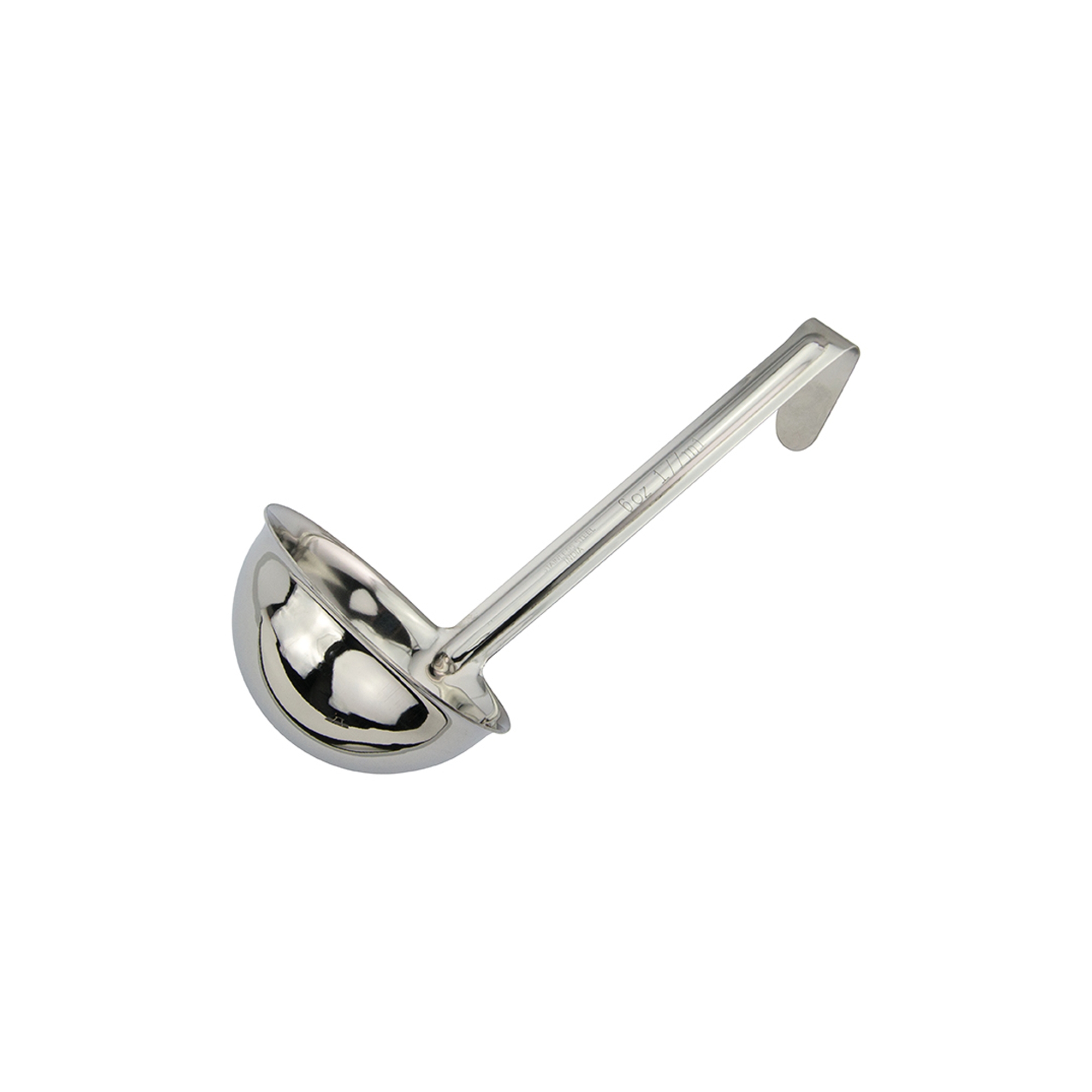 Winco 1-Piece Ladle, Stainless Steel, 6" handle, 6 oz
