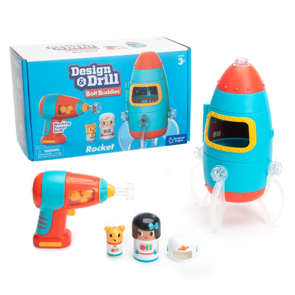 Photos - Educational Toy Educational Insights Design & Drill Bolt Buddies Rocket 