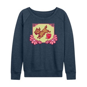 Women's - Wizard of Oz - Toto with Box of Chocolates Lightweight French Terry Slouchy - 1 of 4