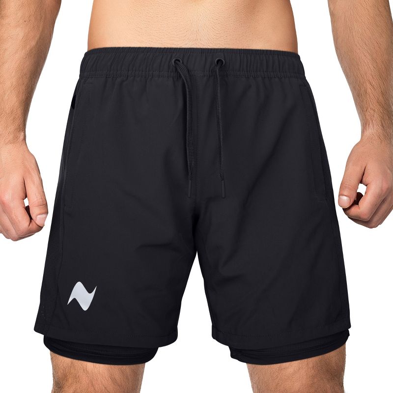 Zilpu Mens Quick Dry Athletic Performance Shorts with Zipper Pocket (7 inch), 5 of 7