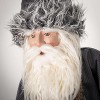 Gray Fur Earthy Santa Decorative Sculpture Multicolor 28"H - 2 of 3