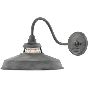 Hinkley Troyer 12" High Aged Zinc Outdoor Wall Light - 1 of 1