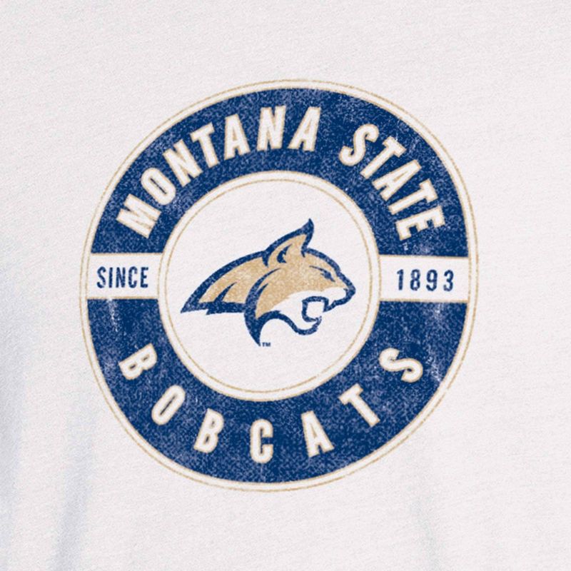 NCAA Montana State Bobcats Men&#39;s White Biblend T-Shirt, 3 of 4