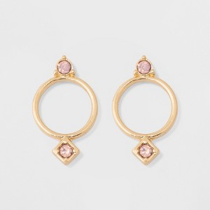 Cubic Zirconia Small Circle Earrings - A New Day Gold, Women