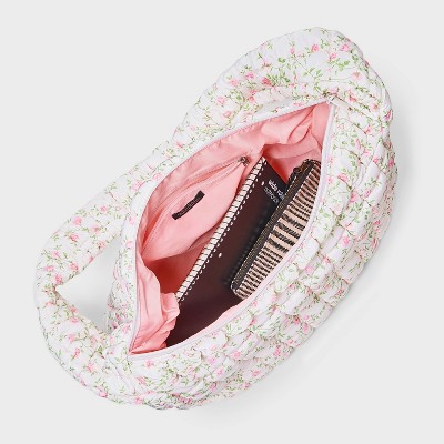 Сумки Wild Fable Floral Print Puffer Hobo Shoulder Bag - Wild Fable™ Pink — фото 4