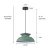 LLHZSY 1-Light Macaron Green Arc Combination Iron Pendant Chandelier 
-13 3/4"W - 3 of 4