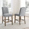 Set of 2 Grayson Counter Height Barstools Gray/Driftwood - Steve Silver Co. - 2 of 4