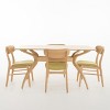 Christopher Knight Home Fausett Mid Century Modern Fabric Upholstered Wood 5 Piece Dining Set - 2 of 4