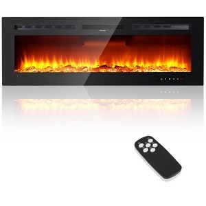 Electric Fireplace Heater Inset Electric Fireplace with Remote Control, Timer and 12 Adjustable Color Flames - 1 of 4